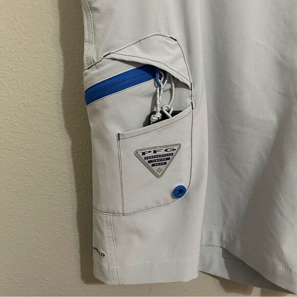 Columbia PFG Gray Terminal Tackle Shorts with bottle opener men’s size 38 - Picture 5 of 11